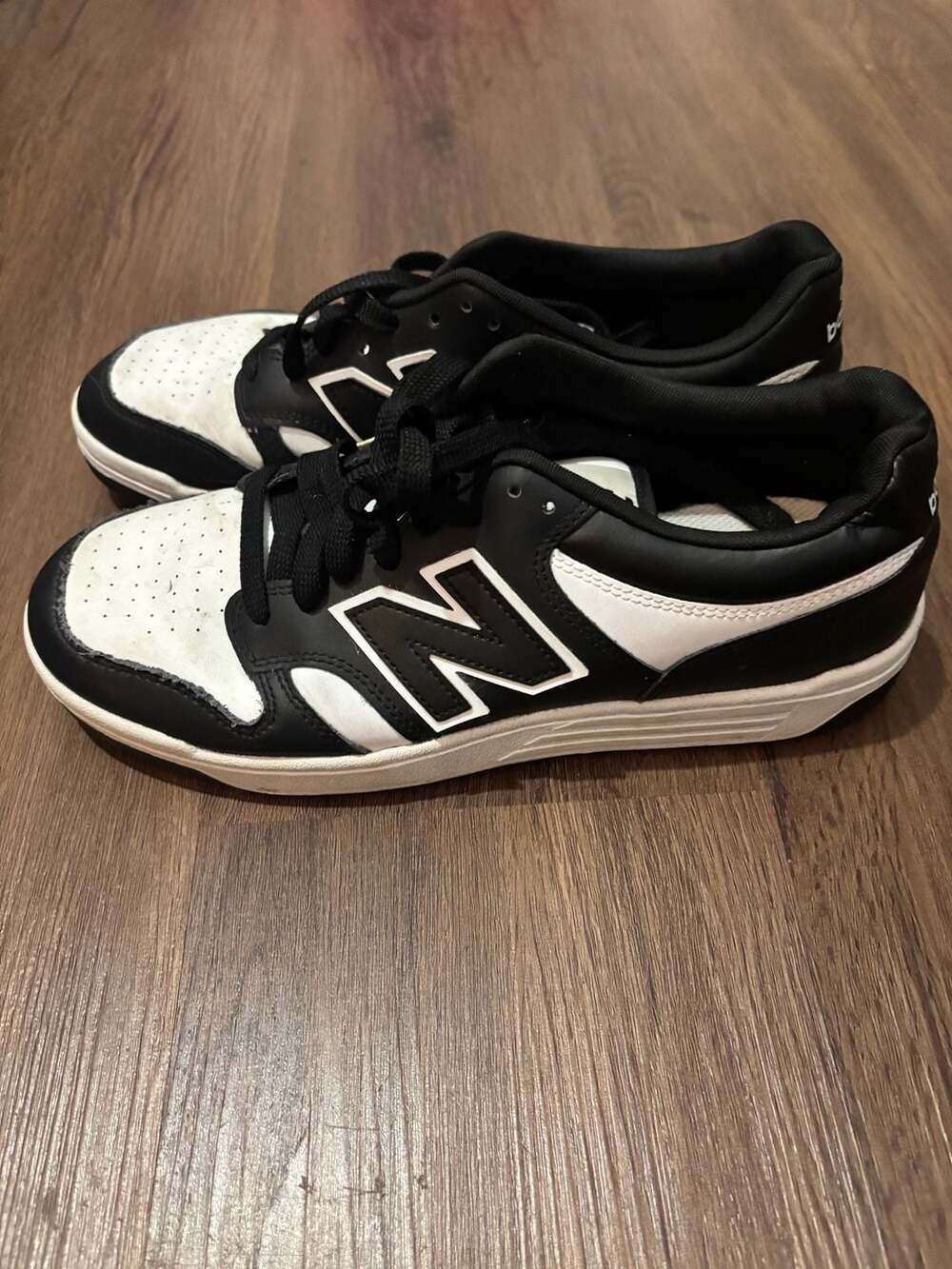 New Balance 480 Size 4.5 Black White Basketball Sneakers 10 Men
